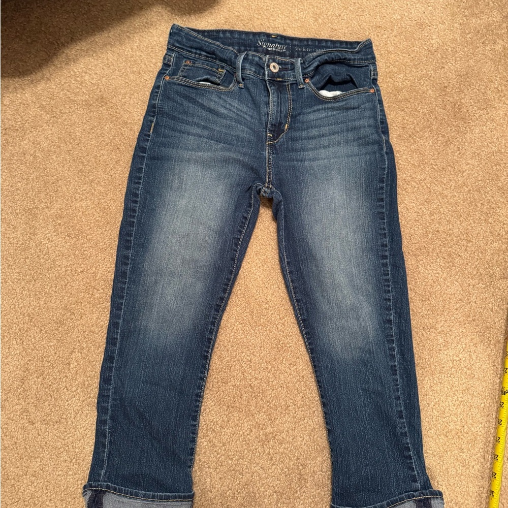 Signature by Levi Strauss Blue Ankle Cropped Jeans
